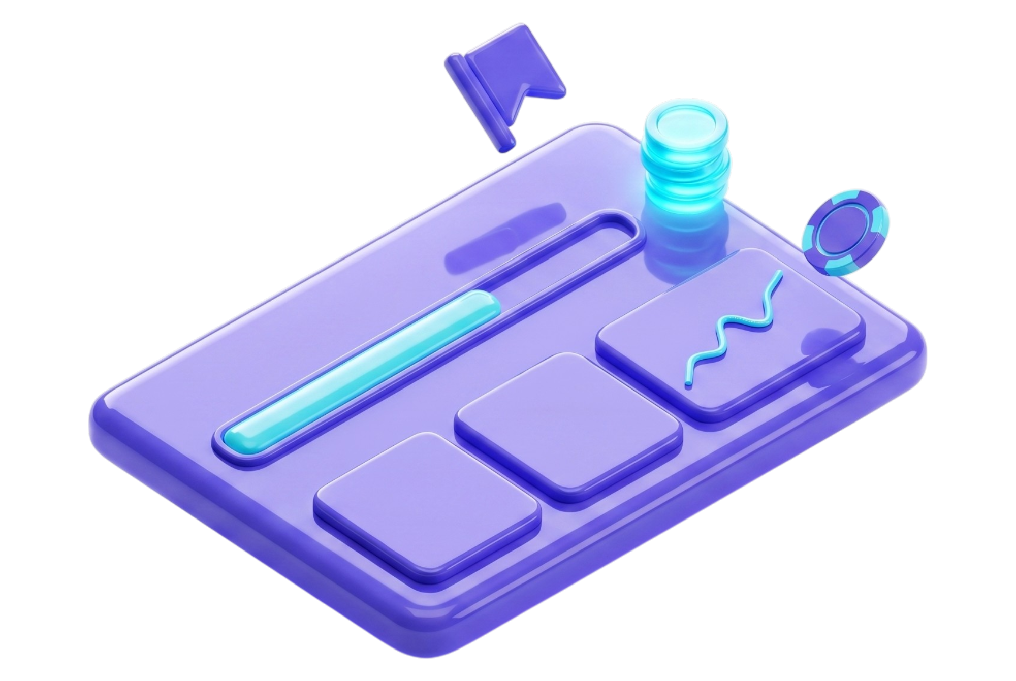 Affiliate Management dashboard 3D illustration