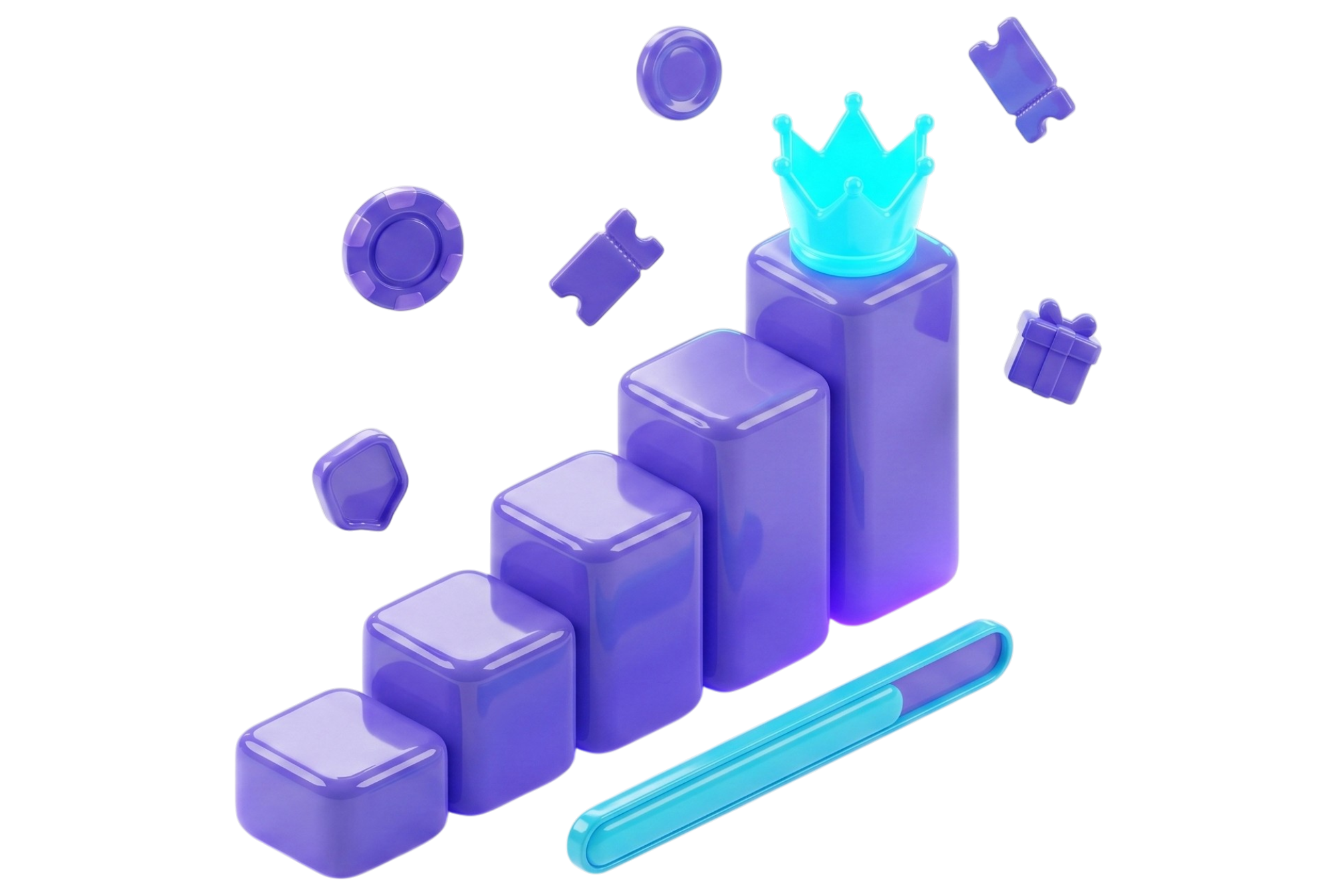 VIP Loyalty tier system 3D illustration